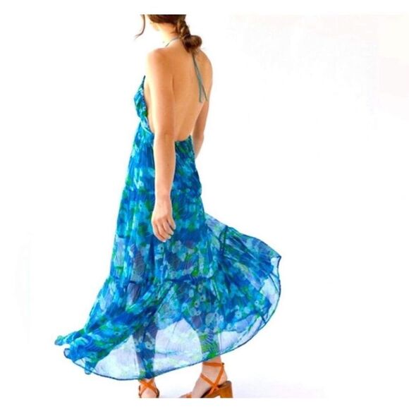New Urban  Outfitters Tallulah Floral Halter Maxi Dress size M - Picture 4 of 9